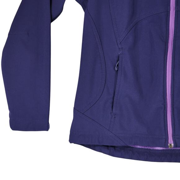 Double Diamond M Softshell Jacket Womens Fleece Lined Purple Zip Pockets‎ Bungee - Picture 9 of 13